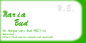 maria bud business card